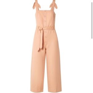 Apiece Apart Deia Jumpsuit in Desert - A cropped sleeveless jumpsuit